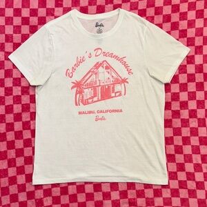 Barbie Women's White and Pink Dreamhouse Tee
